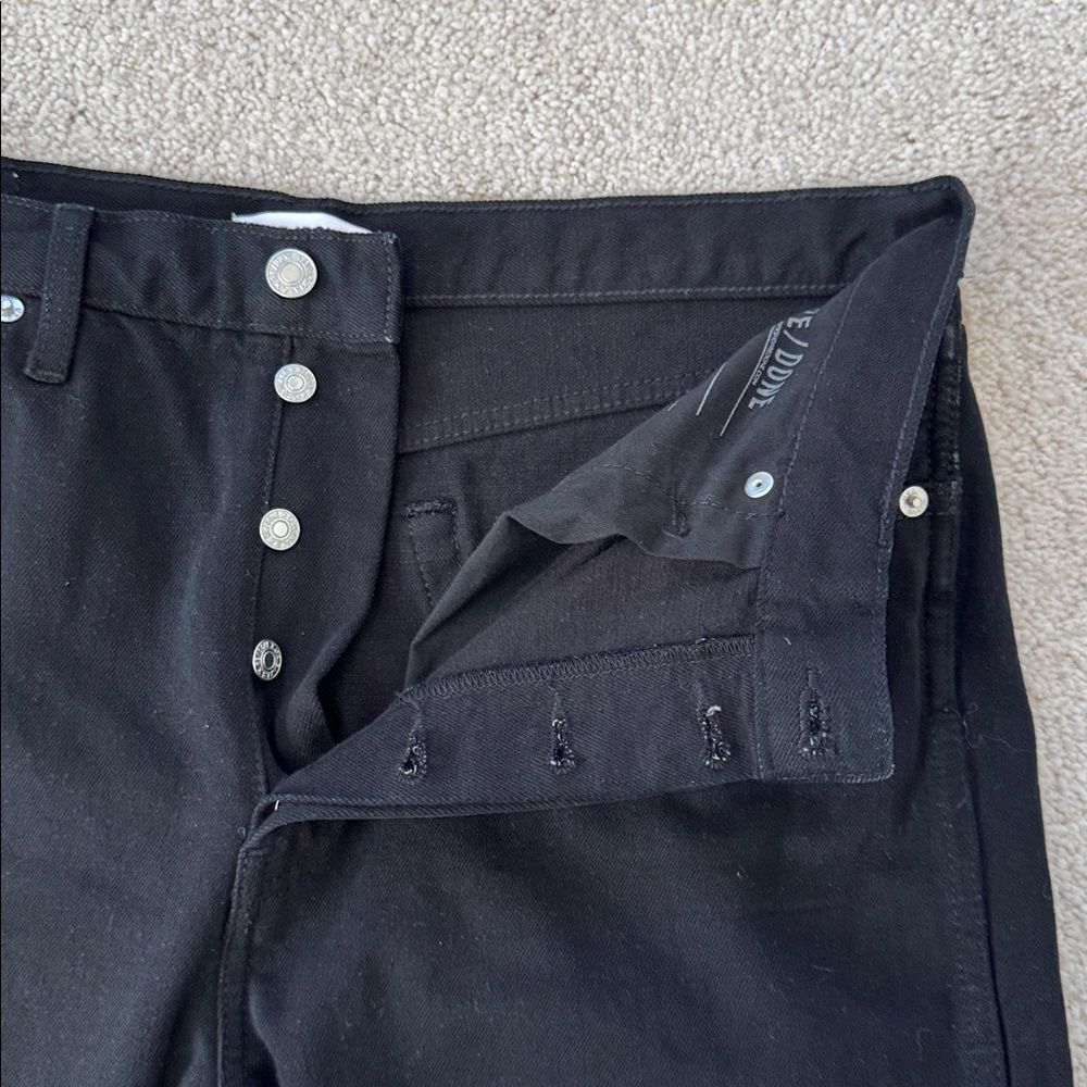 Re/Done 90's High-Rise Loose Baggy Straight-Leg Jeans 32" Black Sz29 - Picture 5 of 12